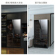 BAIKAILUN double-door double-temperature red wine cabinet mirror glass double-door thermostatic wine cabinet embedded home living room refrigerator moisturizing large-capacity office tea liquor beverage display cabinet 1.9 meters | dual-temperature mirror | ice bar tea style 840L thin style