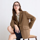Betu women's autumn new suit twill texture college style suit jacket women 2409T69 Amber M