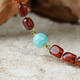 Potala Palace Blood Amber Bracelet Amber Southern Red Pixiu Carved Hetian Jade Transfer Bead Beeswax Bracelet Women's Birthday Gift Blood Amber Amazonite Multi-circle Bracelet