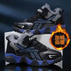 Hongxing Tong Ke 2025 Neue Jungen-Sneaker Leder wasserdicht und nicht rutschfeste Kinderschuhe für Frühlings- und Herbst-Mesh-Mittel- und Großkinder Winter sowie Samt-Laufschuhe 689 Dunkelblau Ledergröße 29