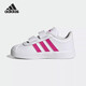 阿迪达斯 （adidas）官方童鞋女童男童小童板鞋魔术贴休闲鞋运动鞋低帮防滑小白鞋 EG3890 7K/24码/脚长13.5cm
