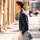 Mr. Bu Seagull Neck Cardigan Spring and Autumn Solid Color Machine-Washable Men's Sweater BT12512 Ore Lime M (170)
