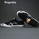 Rogosky Hong Kong Trendy Summer Simple Canvas Shoes Shops Beward Blow Top Breatable One-Foot Flow Shoes Corea Casual Zapatos Negro 40 (Tamaño del zapato de cuero)