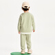 Mini Bala Boys and Girls Long Sleeve Suit New Year Baby Fashion Loose Children's Kindergarten Outing Suit Bean Paste Green 40004 105