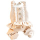Vêtements de chiots de canard hip-hop, vêtements chauds d'automne et hivernaux, salopettes en dentelle en velours côtelé, vêtements à quatre pattes de chien, manteau en coton, vêtements en peluche, sangle en dentelle pourpre M-Songée 5-7 Jin [Jin est égal à 0,5 kg]