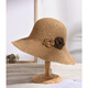Jiashengxi Strohhut Frauen Sommer faltbarer Strandhut Frauen Urlaubsschutz Hut Frauen koreanischer Stil vielseitiger Sonnenhut Khaki Verstellbar M (55-57 cm)