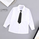 G.duck children's clothing children's white shirt boys long-sleeved pure cotton spring and autumn primary school uniforms medium and large girls' shirts flower girl performance long-sleeved white shirt 110 (recommended height 100cm 4-5 years old) cm