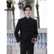 Playboy (PLAYBOY) new Chinese style men's suit men's spring and autumn stand-up collar shoulder pad coat Chinese tunic suit Tang suit casual suit black XL 120-140Jin Jin equals 0.5 kg