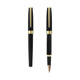 Picasso (Pimio) Fountain Pen Gift Boîte, panneau, cadeau de bureau d'affaires, cadeau de remise des diplômes masculin et féminin, calligraphie étudiante, calligraphie, astuce financier super mince 0,38 mmt717 Bright Black Gold Clip Black Clip Black Clip