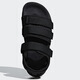 
Adidas (adidas) Clover Women's Shoes New Summer Casual Flat Beach Shoes Strap Velcro Sports Sandals CG6623 CG6623/All Black 36.5