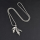Qi Xiaomi New Folding Maple Leaf Necklace Men's Trendy Hiphop Titanium Steel Hip-Hop Pendant Boys and Girls Chains for Boyfriends