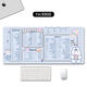 
Mouse pad large size 1200x600 super large cartoon cute office shortcut keys Customized learning desk pad keyboard pad 9902 Raspberry Bear 1000*500*5mm