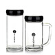 Yile Shuhuierya glass cup Huierya single/double-layer glass cup large brewed tea cup tea jar with lid office leak male single layer 983 340ml