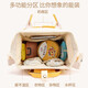 Bolsa de mamá de Dongnailen con hombro a gran capacidad multifuncional Mother and Baby Bag Milk Powder Bag's Stroller Clother Beige [Internet Celebrity] Babero