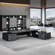 Shuxuan boss desk office desk elegant double cabinet executive desk simple modern president desk supervisor desk office furniture combination 2.0 meters boss desk