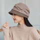 PTAH autumn and winter woolen felt hat for women, versatile warm small hat for outdoor travel, simple pile hat, camel color, one size fits all, adjustable
