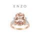 Chow Tai Fook ENZO Classic Colorful 18K Gold Morganite Diamond Ring for Women EZV6512 Birthday Gift No. 11