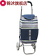 Aluminum alloy lightweight foldable hand trolley small trailer cloth bag cart station wagon Old man shopping cart to buy Oxford cloth cart Y1