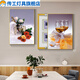 电表箱两联装饰画餐厅现代简约配电箱开关盒遮挡挂画轻奢高档多媒 15838/15839 60*80左推拉/金框（可联系客服备