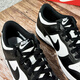 Nike (NIKE) Dunk Low'Black' Nike Black and White Panda GS Sports and Casual Low Top Retro Shoes CW1590-100 CW1590-100 36.5