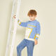 Sanxiangsha (Sanxiangsha) Jungen verdickter Pullover runden Hals Pullover Neue Stil mit mittlerer und großer Kinder Herbst und Winterstil Nerz Velvet Pullover Pullover 608 Blau [hinzugefügte Samtstil hinzugefügt] 150 [Höhe 135-145]