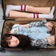 Chengkuang solid doll split type removable portable TPE silicone solid alloy skeleton men's free inflatable doll life-size intelligent pronunciation heating adult products doll 148cm split solid doll (with suitcase)