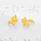 Safir gold earrings for women pure gold 999.9 cute fox earrings ear hook earrings about 1.55 grams
