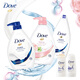 Dove Shower Gel Set Deep 730g + Soothing 730g Free 190ml + Cleansing 50ml*2 (new and old packaging random)