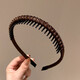 BARY REEF 2024 new style headband for women's face wash, special toothed anti-slip hairpin for hair, traceless broken hair braided headband, black - braided toothed hairband
