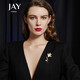 Jay brooch, high-end female corsage, suit accessories, pin, birthday gift for mother, mother-in-law, elders
