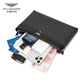 Falai Armani men's clutch bag men's fashion casual business large capacity handbag envelope bag trendy brand handbag black