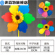 Dessin animé Toys Toys Enfants extérieurs Push Luminous Night Market Small Wind Moulin Rotation de la rue Colorante Décoration de la maternelle de la maternelle Fleurs de tournesol 6 couleurs (6 paquets)