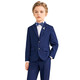 
Romon children's suit vest suit boy flower boy host dress boy piano performance costume navy blue 130