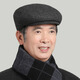 Hengyuanxiang elderly hat men's peaked cap winter thickened warm ear protection grandpa forward hat new year birthday gift