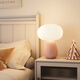 英格照明全光谱蘑菇台灯奶油风陶瓷护眼床头灯温馨少女ins氛围浪漫卧室灯 A款-白色