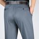Junxinniao (junxinniao) sommer dünne dünne mittlere und ältere Freizeithosen hohe Taille losen Nicht-Eisen-Anti-Falten-Businesshosen Gerade Stretch Men's Hosen 687# Blau Größe 34 = 2 Fuß 7 Taillenumfang