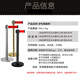 Barrier rod isolation cordon warning column isolation belt telescopic belt stainless steel railing queue guardrail fence 3 meters line brilliant silver [Double upgrade - more durable]