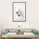 Hanao famous hand-painted Chinese ink ink orchid entrance decoration painting restaurant hanging painting corridor aisle wall painting mural vertical version orchid picture g style, framed with solid wood frame 80*60cm