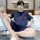 Modal Herren Pyjamas Herren Sommer 2025 Neue Kurzärmer-Heimkleidung Herrenstil Jungen und Teenager Sommerstil großgröße HDE-9930 2XL