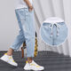 
Zuoyoupin (zuoyoupin) jeans men's cropped pants summer casual straight pants men's fashion boys versatile trendy trousers TC673 light blue L
