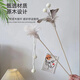 HOUYA cat stick 2-piece set 50cm feather bell hair ball kitten adult cat toy resistant to bite long pole grinding teeth
