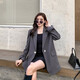 AEMAPEoversize suit jacket for women 2025 new Korean version loose casual spring and autumn suit for women design niche black L -110-125Jin Jin is equal to 0.5 kg