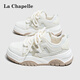 Женская обувь La Chapelle, Panda Impression Casual Women's Women's, разноцветная обувь, толстая подошва, повышенная женская обувь, маленькие белые туфли, повседневная обувь, не совсем белая женская LA-B683 35