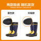 Very good (JollyWalk) water boots rain boots men's water shoes high-top rain boots long-tube fishing car wash waterproof overshoes rubber shoes blue and yellow 42