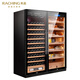 Meijing (raching) cigar cabinet CS600 double-door red wine cigar cabinet integrated cabinet dual temperature dual humidity compressor air-cooled solid wood humidifier commercial household constant temperature and humidity cabinet (black walnut color) red wine cigar double door cabinet red wine cigar combination cabinet