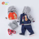 Beibeiyi children's clothing fleece warm long-sleeved jacket suit baby spring and autumn outing clothes navy blue 4 years old / height 110cm