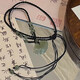 Ancient Hetian Jade Peace Lock Necklace Women's Light Luxury Niche High-end Ruyi Lock Jade Pendant Braided Rope Pendant Accessories Hotan Jade Peace Lock Necklace