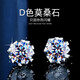 LAOLATU One Carat Moissanite Diamond Stud Earrings Women's Fashion Earrings Confession Commemorative Birthday Gift for Girlfriend and Wife One Carat Moissanite Diamond Stud Earrings Certificate