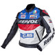 DuHAN (DUHAN) motorcycle riding suit men's four seasons vs 02PU leather jacket racing suit motorcycle leather jacket waterproof spring fall-proof jacket vs 02 blue PU leather top (suggested to take a small size) XL
