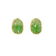 S925 silver needle sea crystal earrings 2023 new style fresh and simple earrings niche design earrings for women green